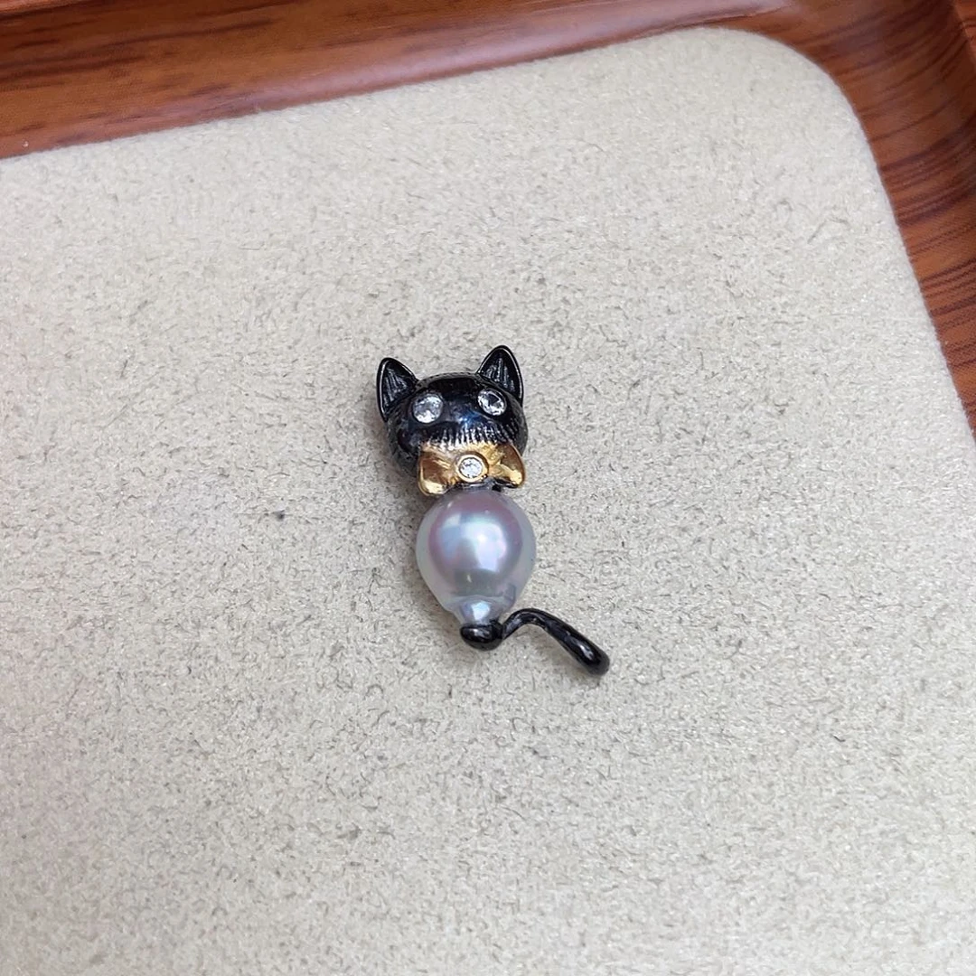 海水珍珠银S925镶嵌吊坠(不含链)