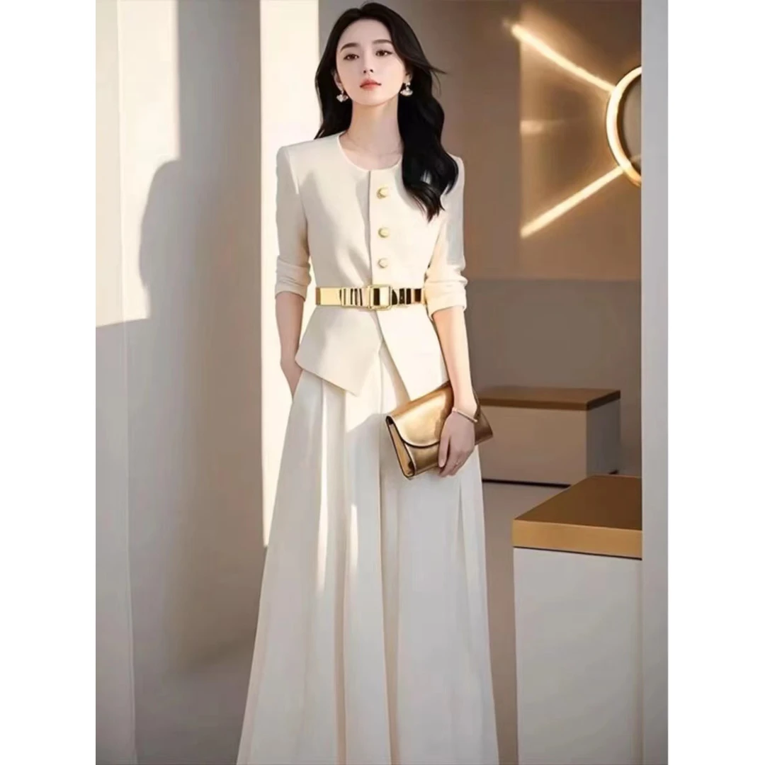734秋季新款高级感名媛套装女时尚职业小香风外套裤裙两件套女