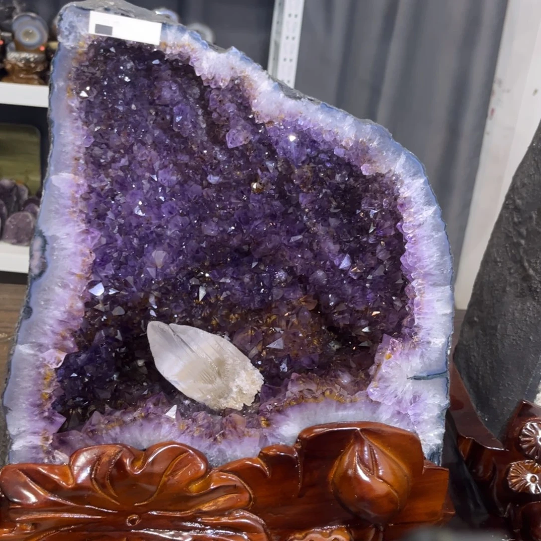 摆件紫晶未镶嵌水晶