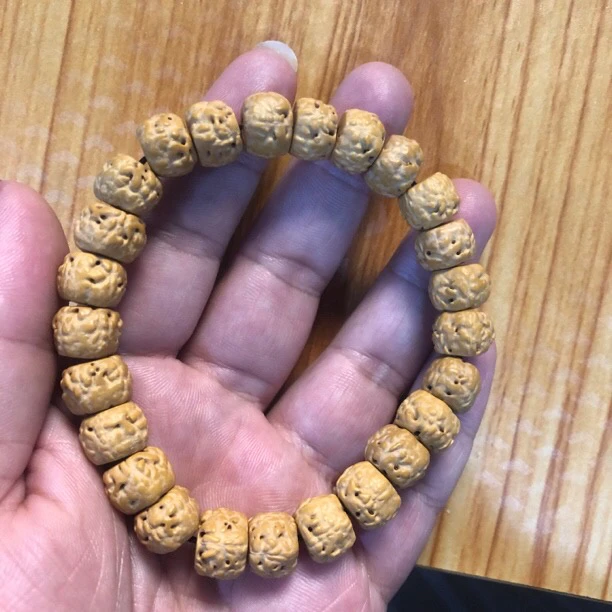 （AAA龙切佛手小单圈10mm左右归圆素圈手串）金刚菩提子