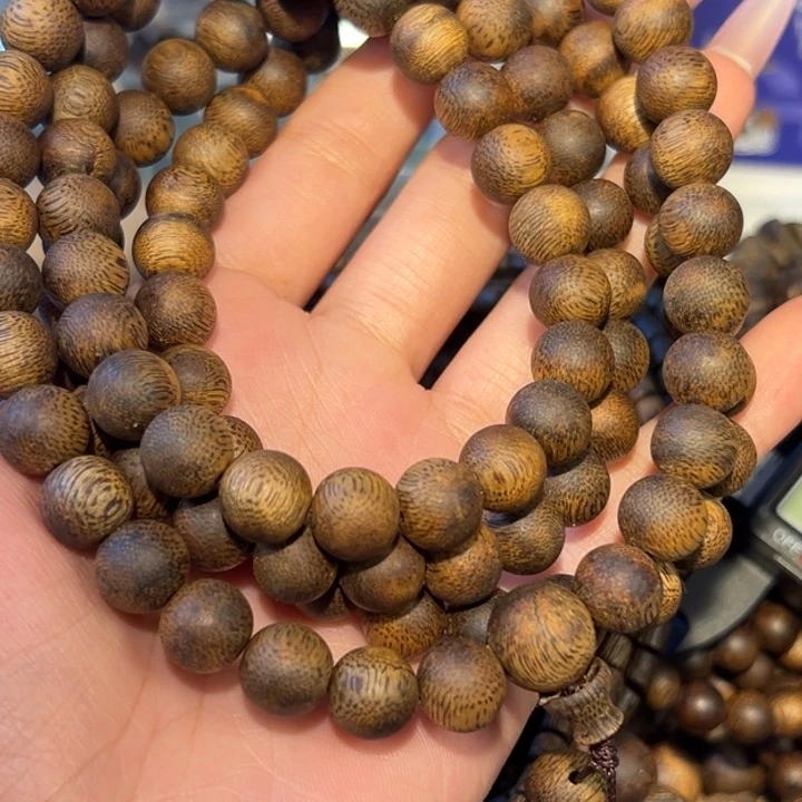 沉香手串你*的奇楠沉香多圈白奇1.0的53