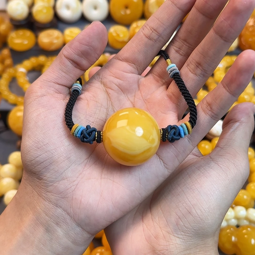 未镶嵌琥珀珠宝奇石33mm