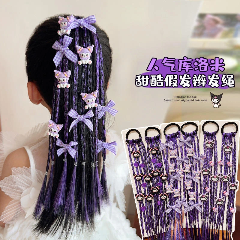 儿童公主假发辫子儿童发圈甜酷女孩拳击辫扎高马尾头绳女童发绳头