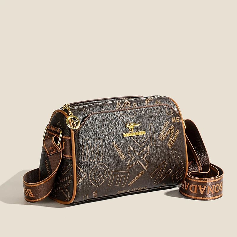 轻奢时尚百搭复古印花波士顿单肩肩包女士小众潮流小包包经典斜跨