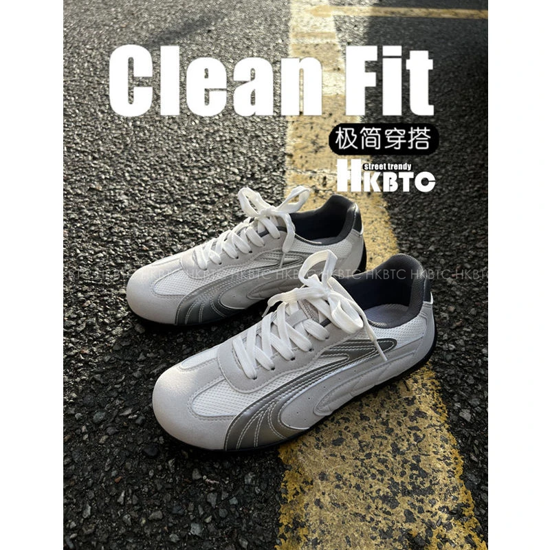 HKBTCNormcore疾路赛车鞋男夏季新款 复古百搭网面透气平底德训鞋