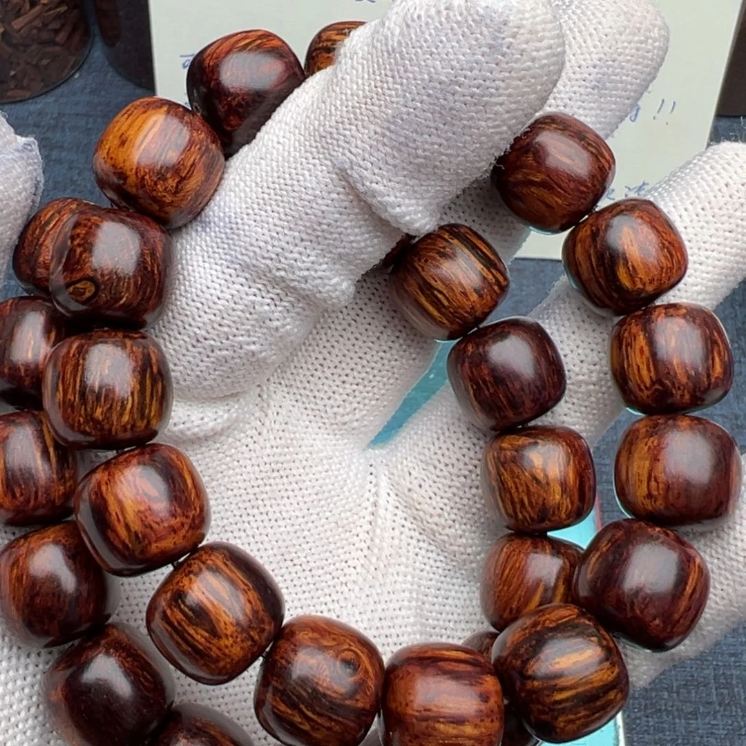 木育*海南红降花梨公1314黑金满妖孽纹超超一档