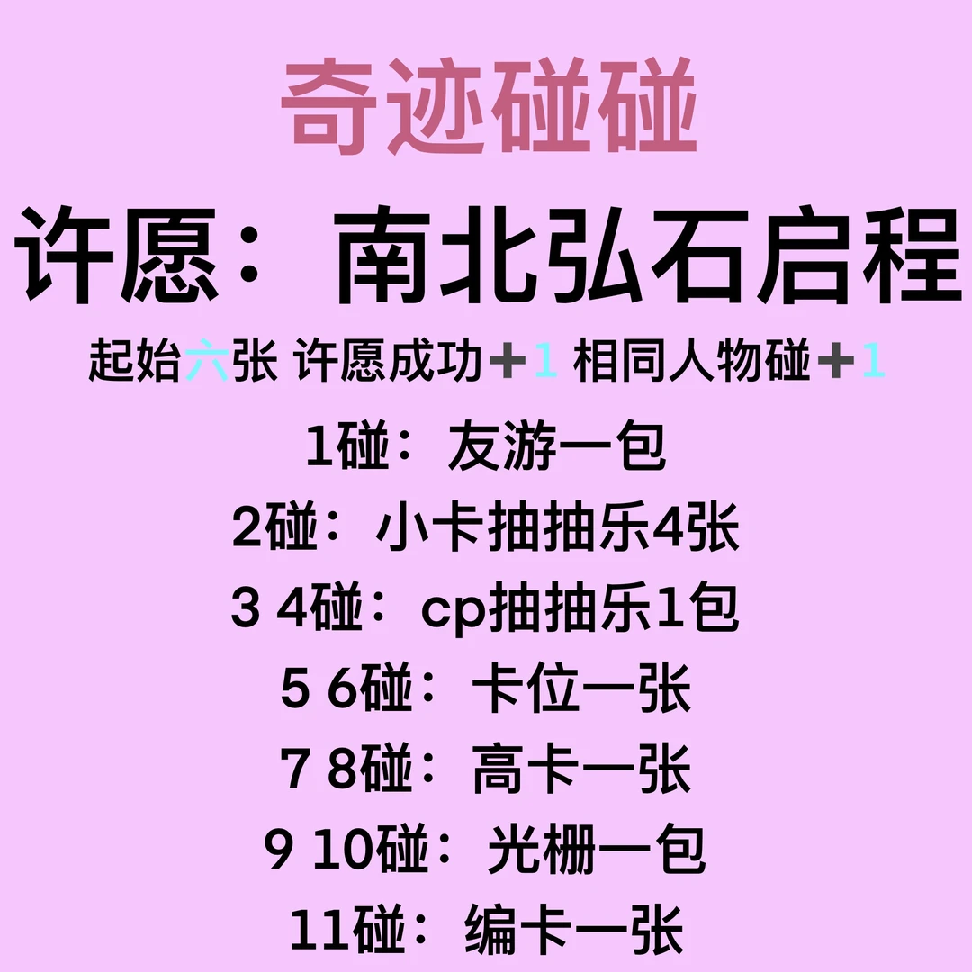 【奇迹碰碰】卡牌代拆不退不换～