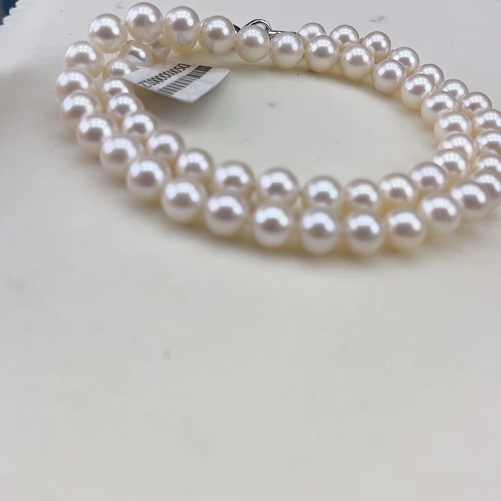 淡水珍珠银S925镶嵌颈饰8➕极光炫彩高品