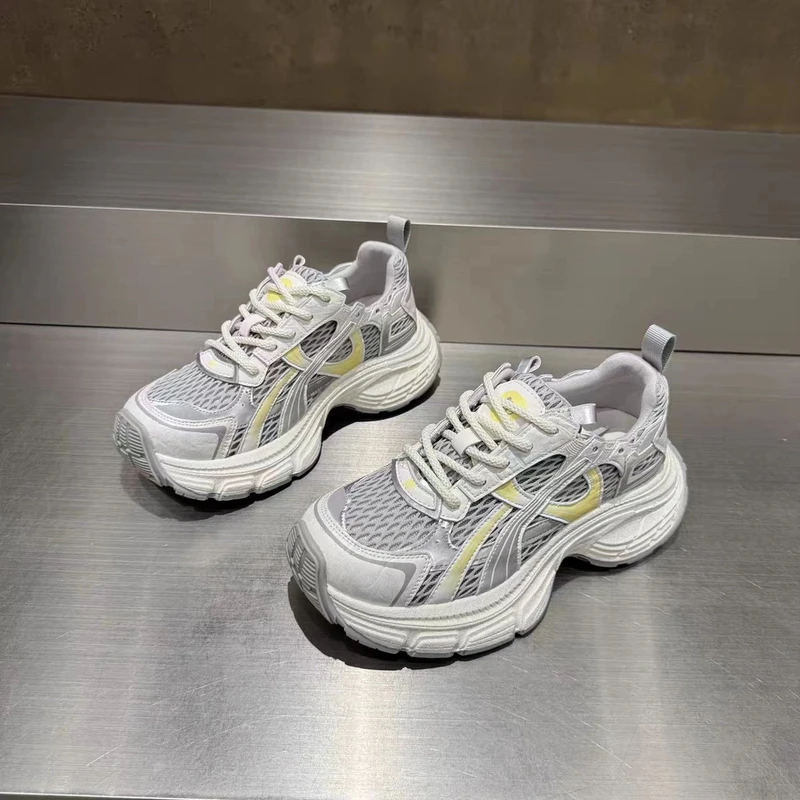 夏款【爆米花】新款老爹鞋女鞋运动休闲鞋增高系带真皮女品牌类似款