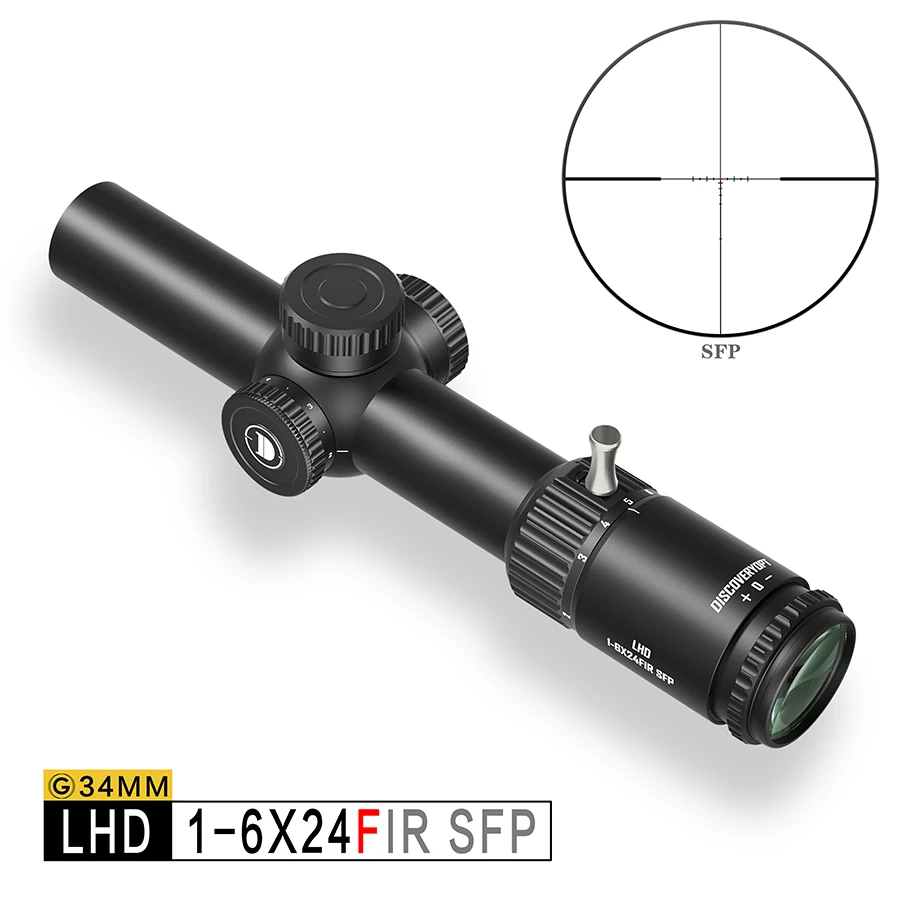 发现者LHD1-6X24FIRSFP后置34管径光纤中心点亮发现者瞄准镜