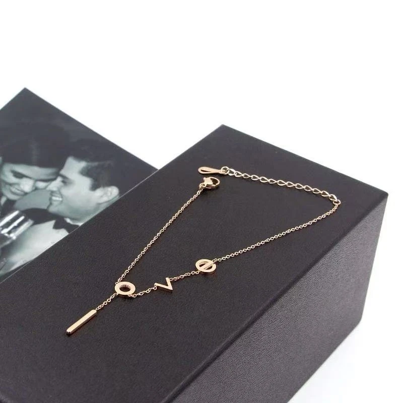 合金脚链 【LOVE】轻奢性感流苏JL02