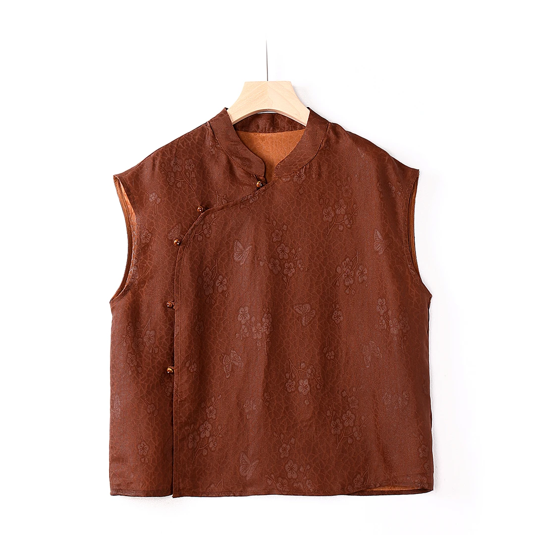 【澜亭絮絮】桑蚕丝香云纱花罗国风上衣JX8887