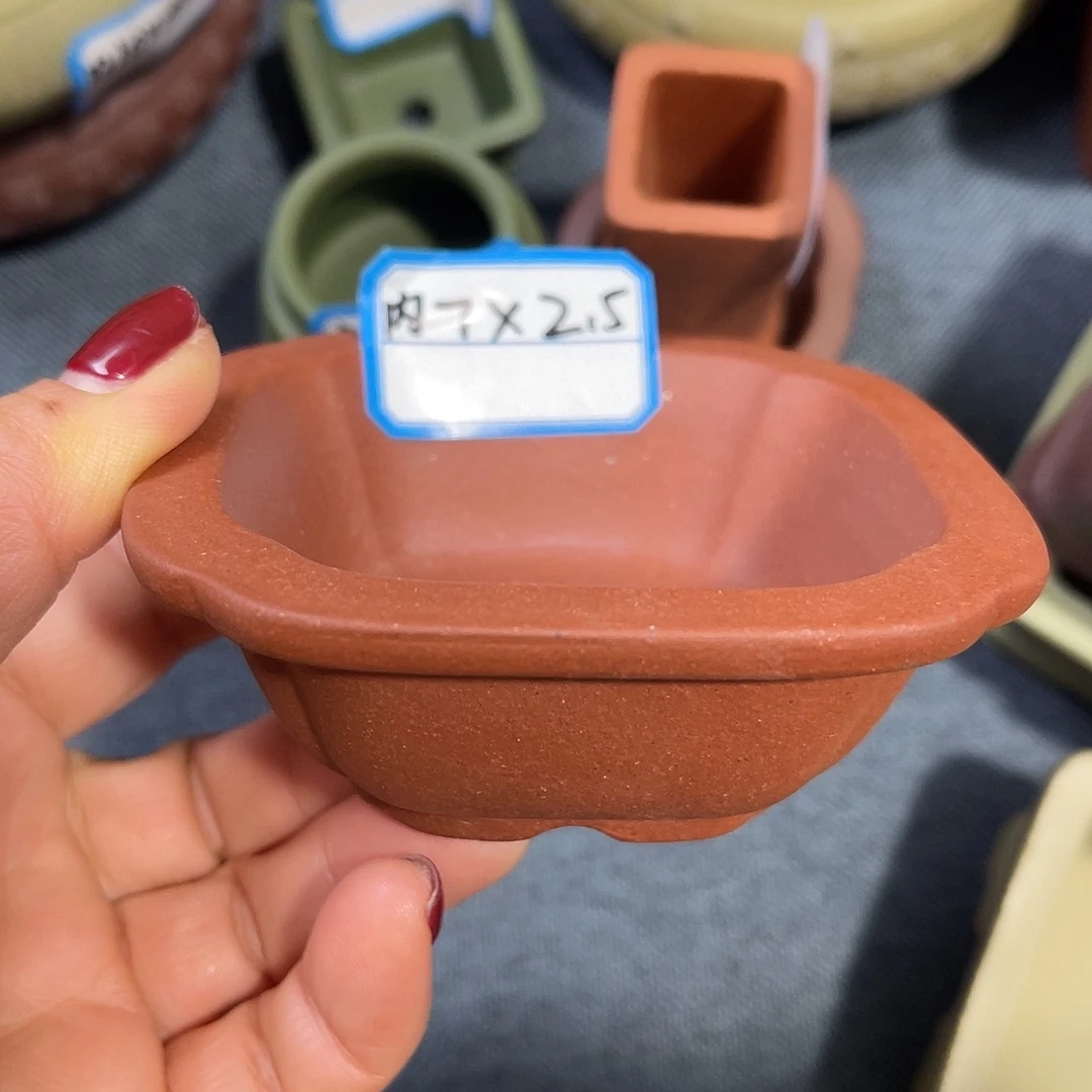 精选紫砂撇口小四方盆