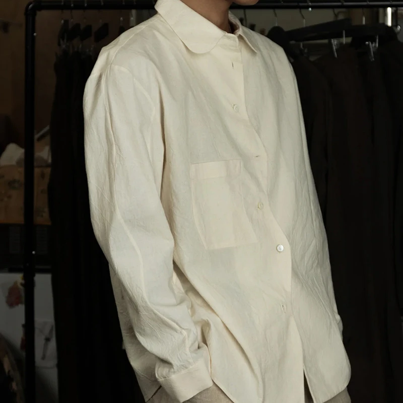 2025年春季新款韩小众简约高级设计感廓形长袖衬衫