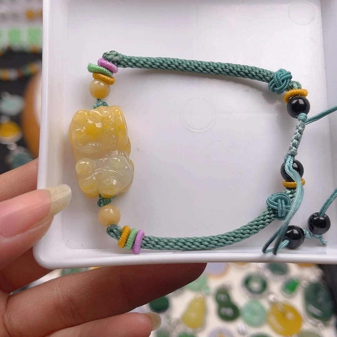 【闪购商品】翡翠颈饰未镶嵌夏**心貔貅