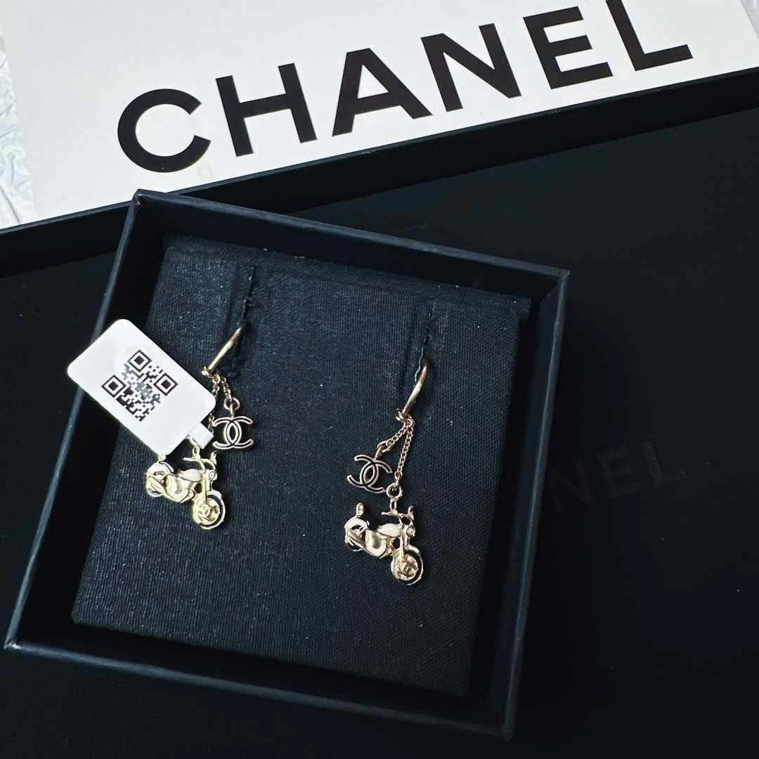 95新 Chanel/香奈儿 柚礼中古/香奈儿摩托车耳钉LZ503252