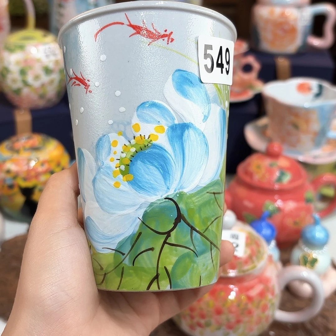 景德镇手绘高温釉下彩陶瓷茶具