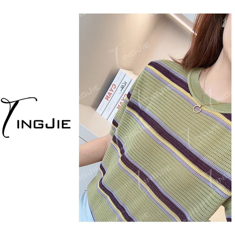 时光轻浅~68支！柜货！【巨好看舒服】B2755夏季短袖针织上衣