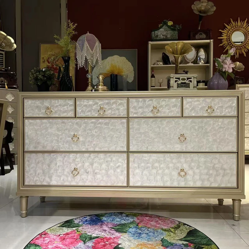 【喜悦家具】YR 轻奢贝壳811八斗柜1500*400*860