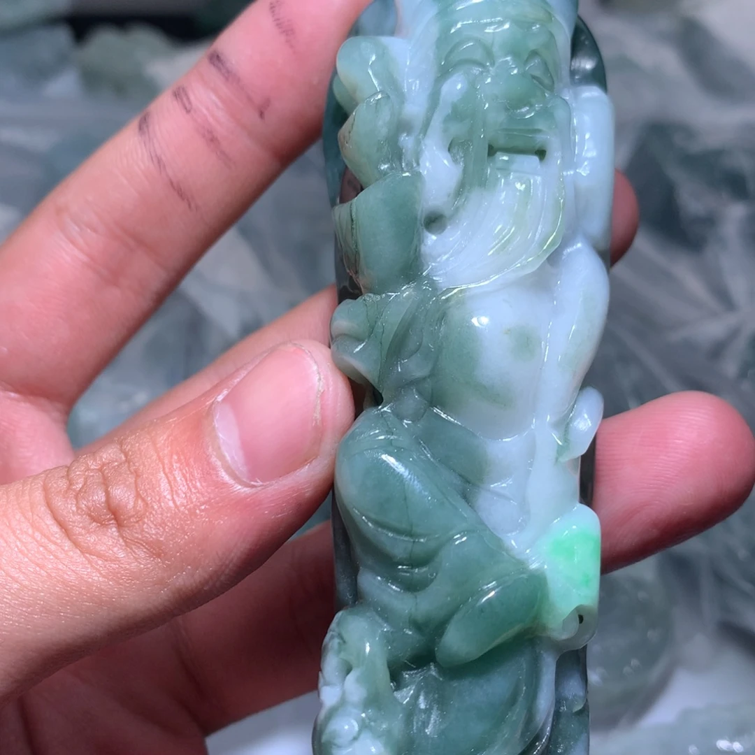 翡翠未镶嵌颈饰保真天然a货翡翠