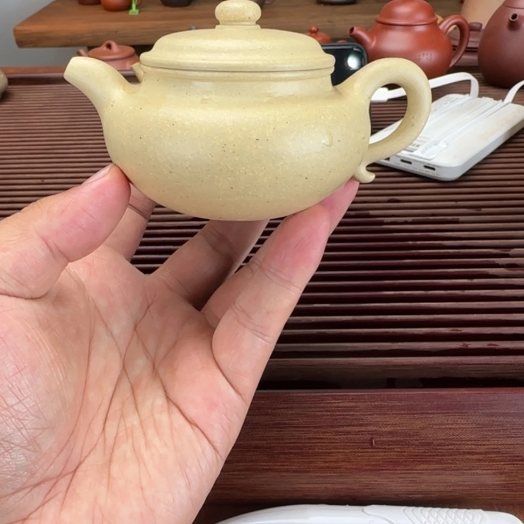 虎***茶壶紫砂本绿微瑕