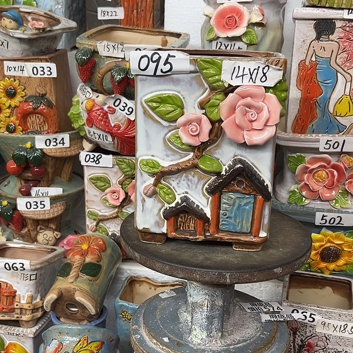 粗陶材质多肉花盆