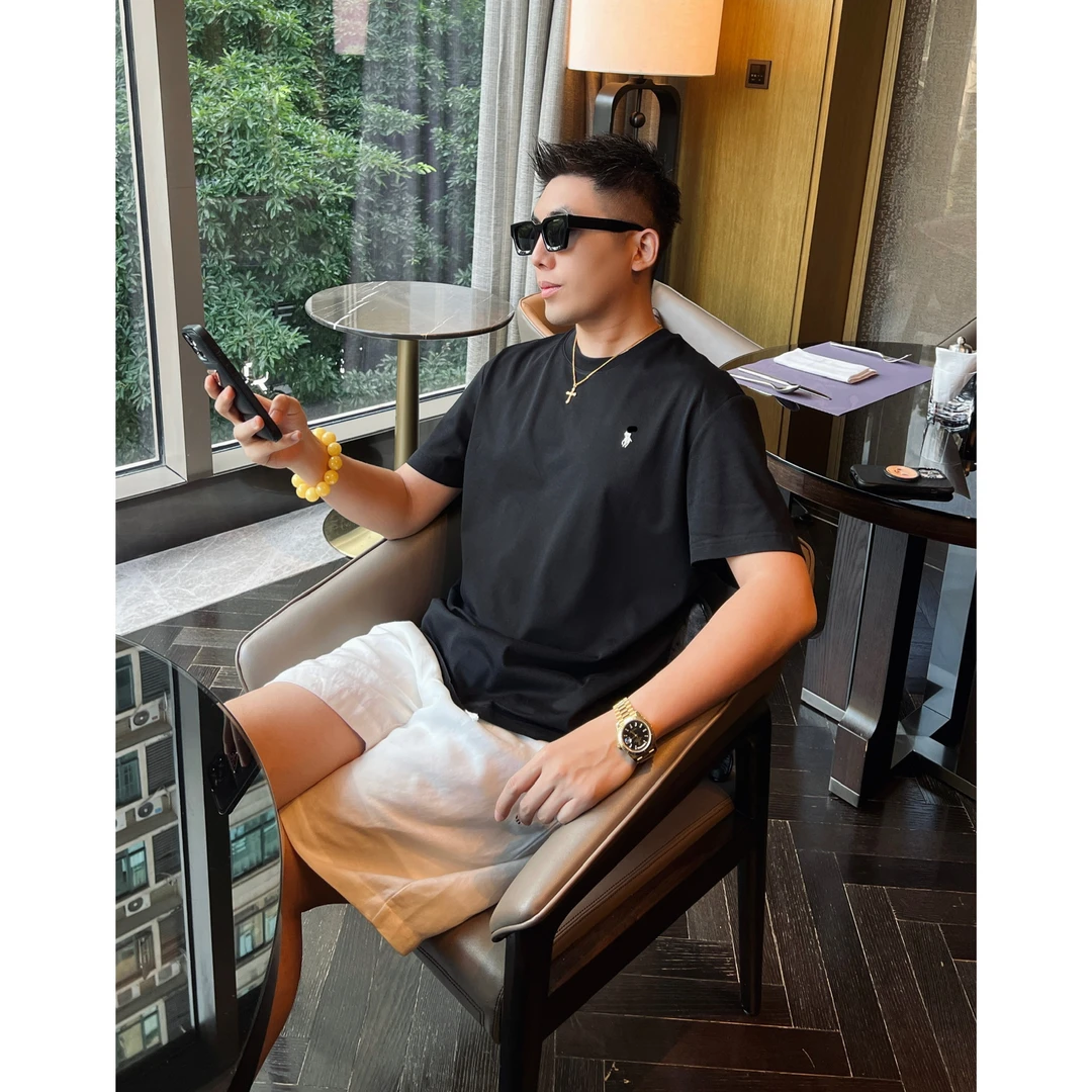 【小马短袖】夏日订制冰感莱赛尔弹性舒适男士老钱短袖T恤WXWG355