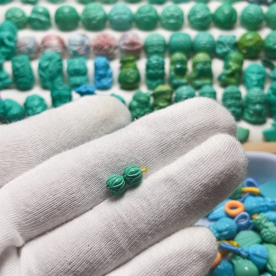 尺寸卡6雕刻小莲花一对