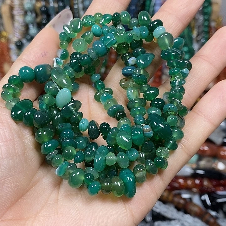 玛瑙/玉髓未镶嵌珠宝半成品玛瑙绕手4圈