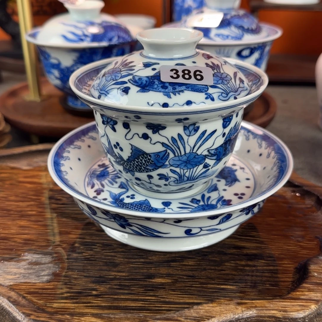 瓷片景德镇手绘青花茶器386