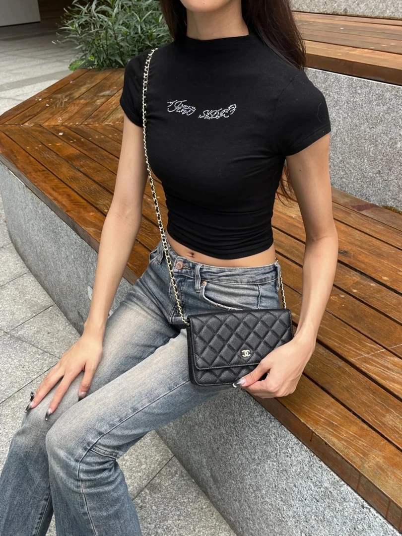 95新 Chanel/香奈儿 发财woc黑银羊/98新/优选