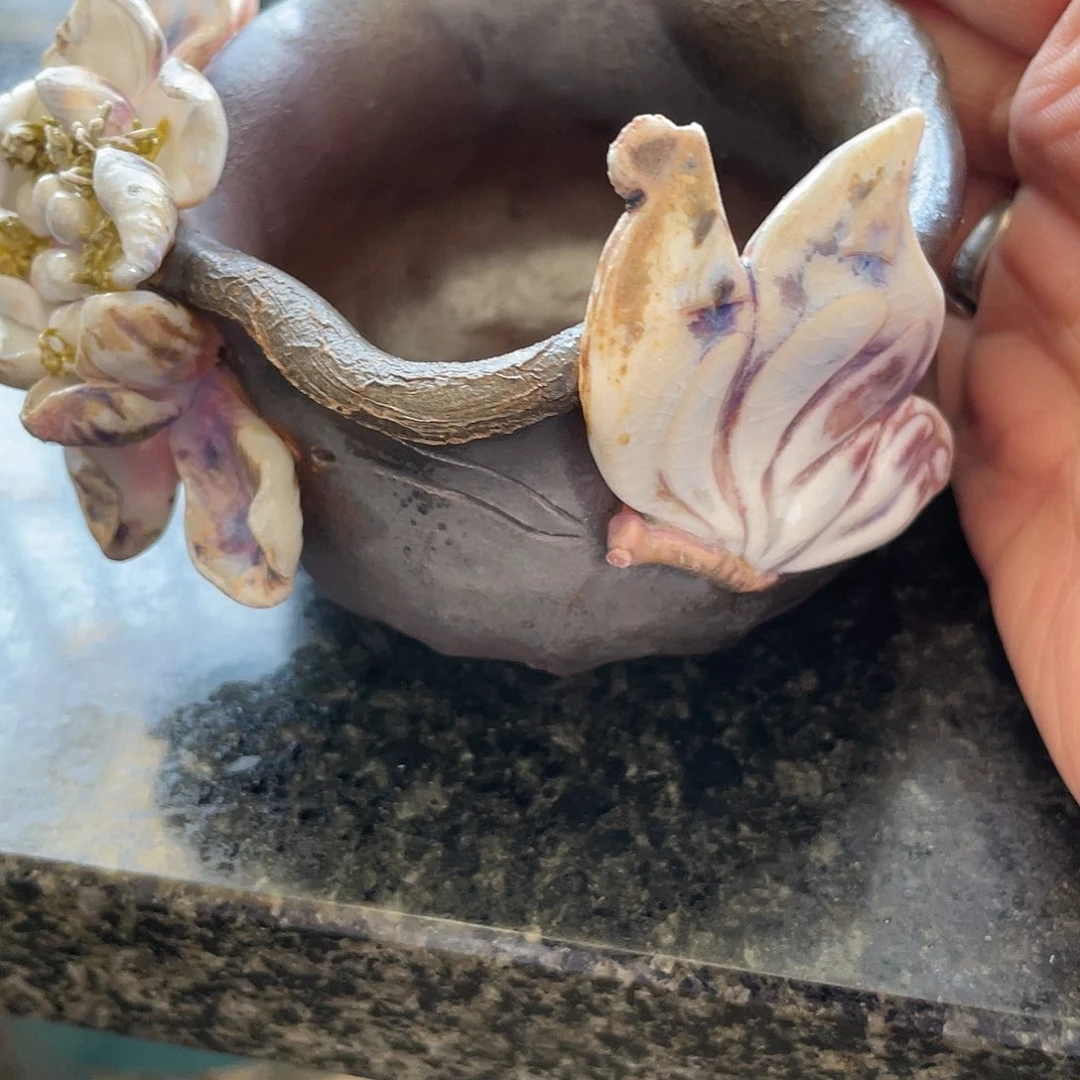 素**花杯子杯子杯子蝴蝶蝴蝶