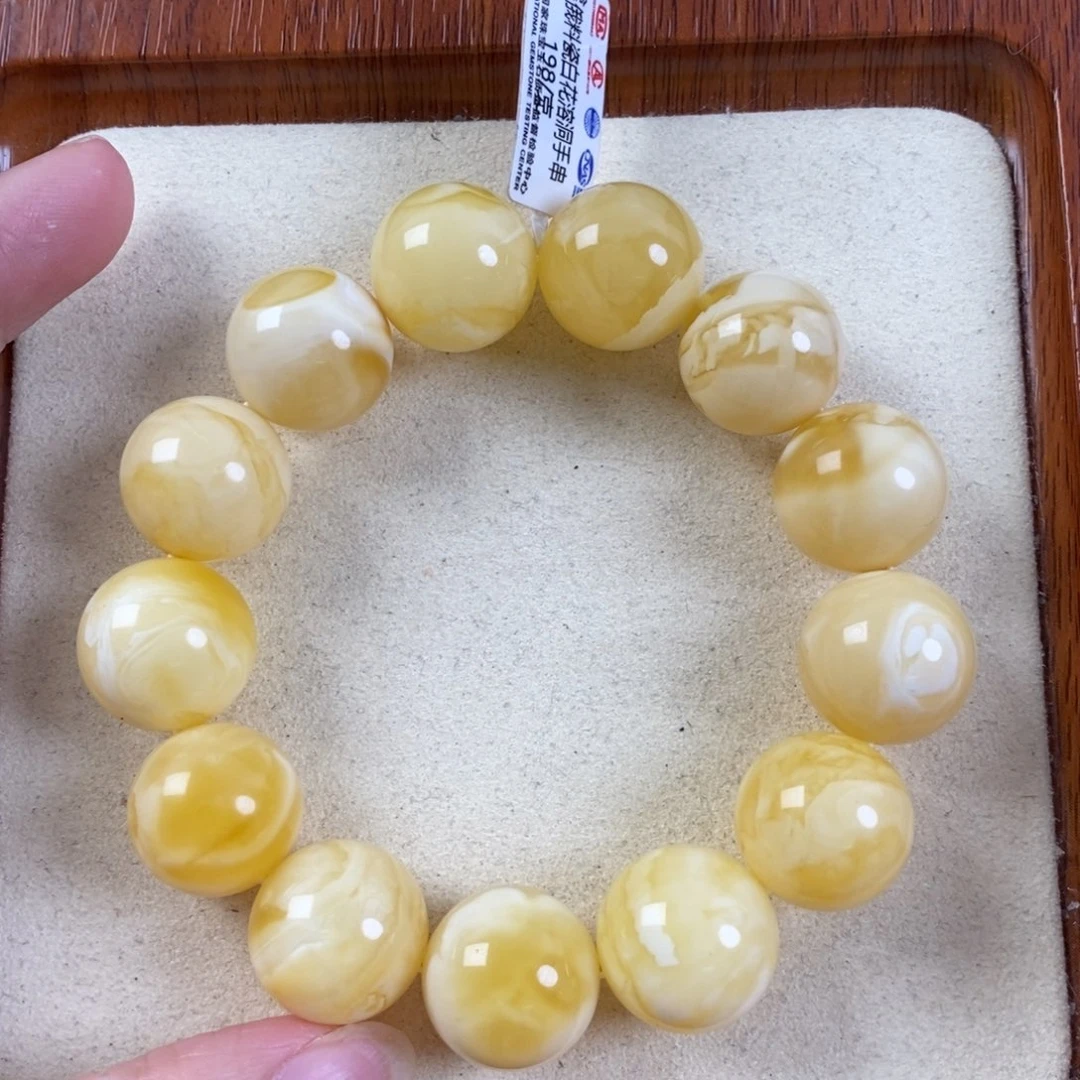 裸石蜜蜡未镶嵌17➕浓白花奶白蜡