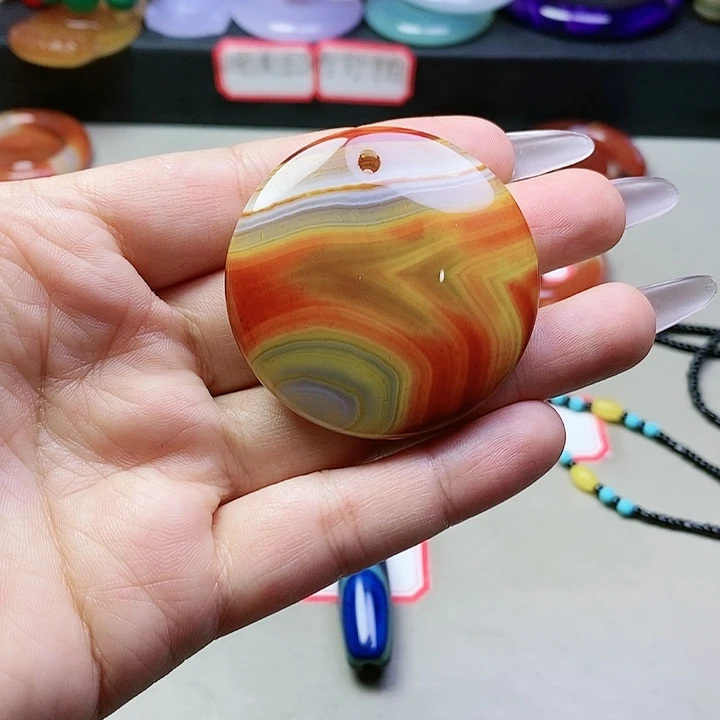 玛瑙/玉髓吊坠(不含链)未镶嵌诣**石