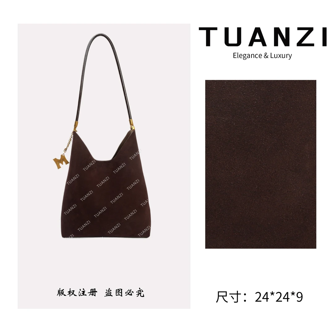 TUANZI『高端玩家』新款24cm原创设计腋下Hobo包 SKL-5710-咖啡色