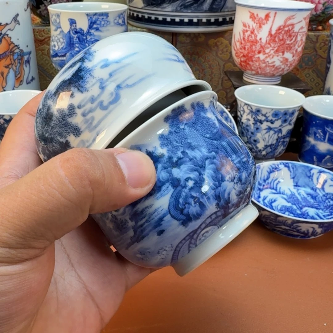 一***蜜杯子陶景德镇全手工手绘陶瓷