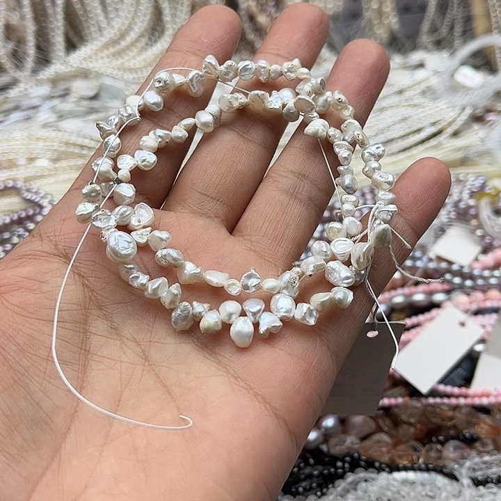 珠宝半成品未镶嵌淡水珍珠一条花瓣巴洛克珍珠