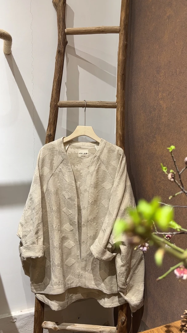 朴时如故【提花花苞外套】单层汉服款