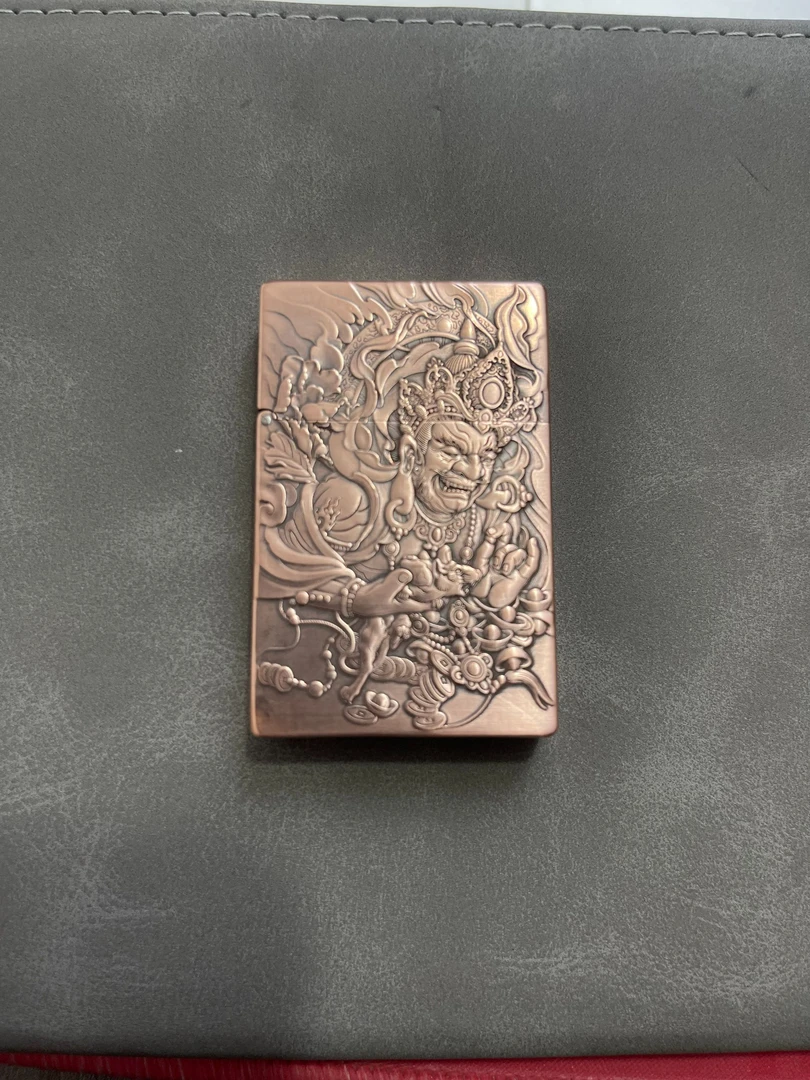 weibster超薄小重甲G63紫铜 黄财神   煤油打火机