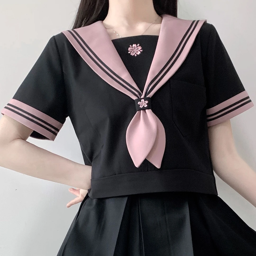 【0618水手服套装】原创jk断码学院风日系短袖水手服中间服百搭上衣