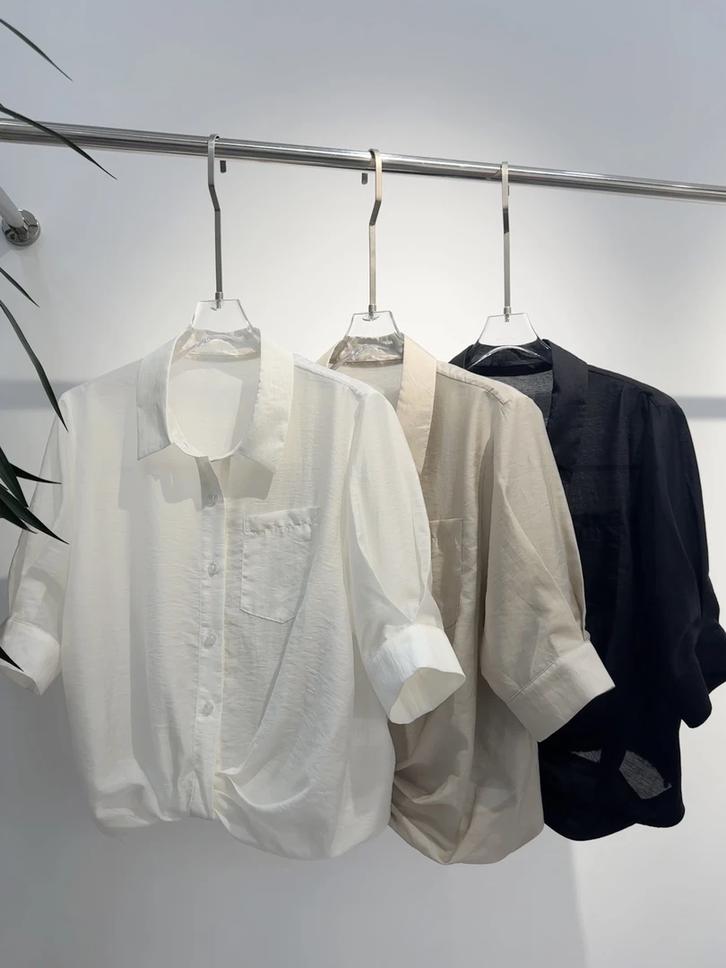 0616-10   女款气质时尚设计感短袖衬衣  KYS   81166