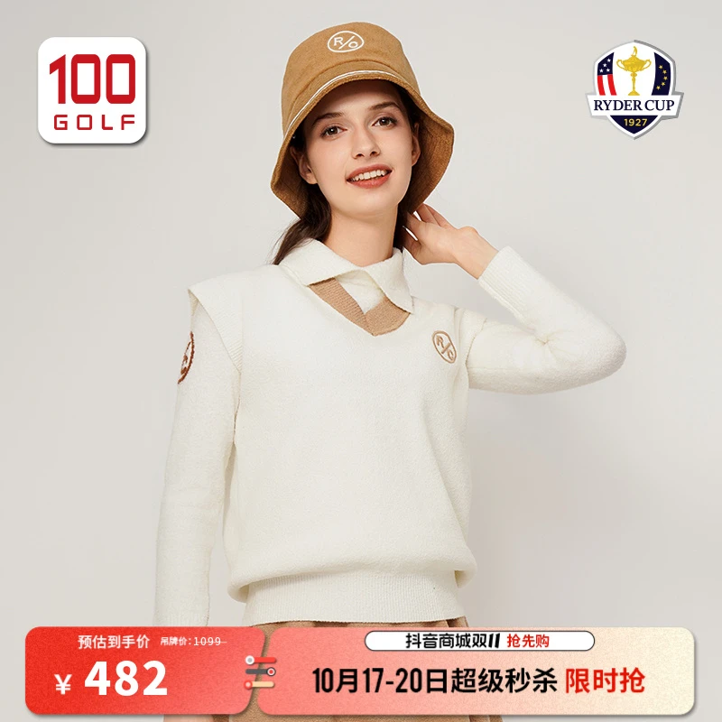 RYDER CUP莱德杯高尔夫女装毛背心秋季舒适保暖马甲女RF232WK179