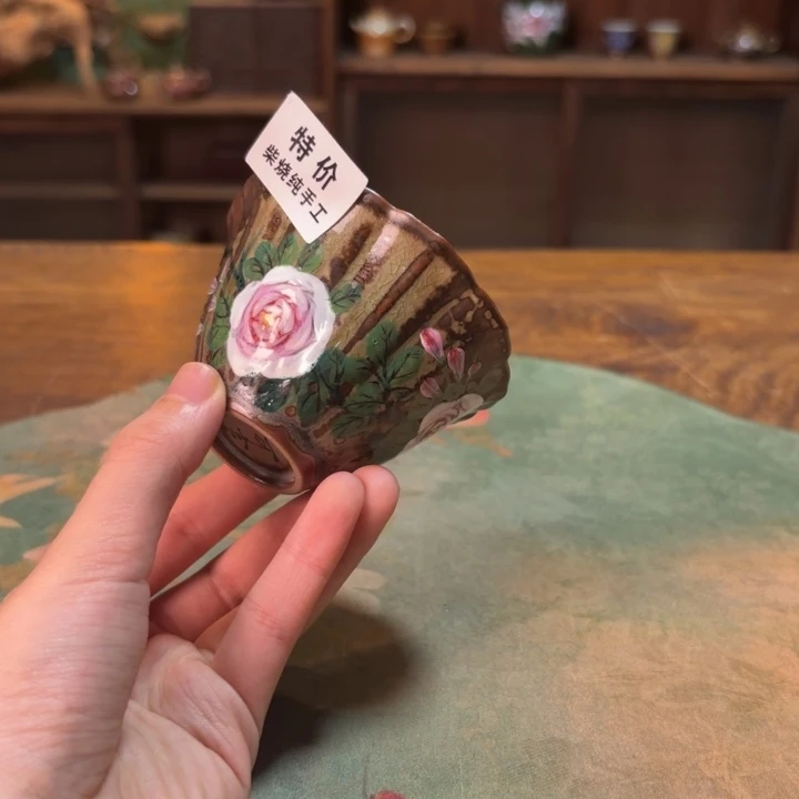 柴烧纯手工手绘陶瓷