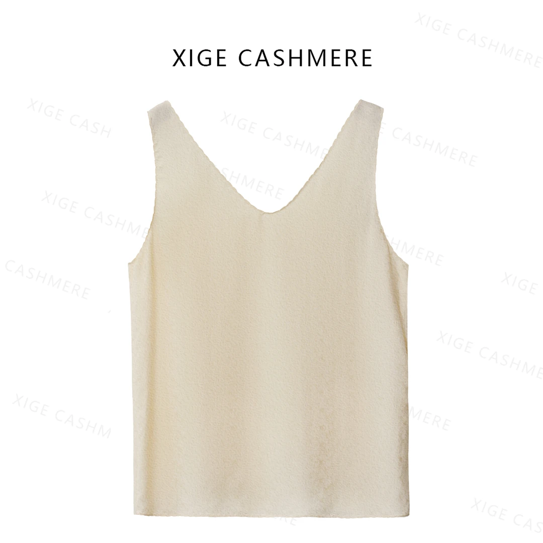 【玉质蚕丝】喜歌 100桑蚕丝时尚简约女士背心 7898