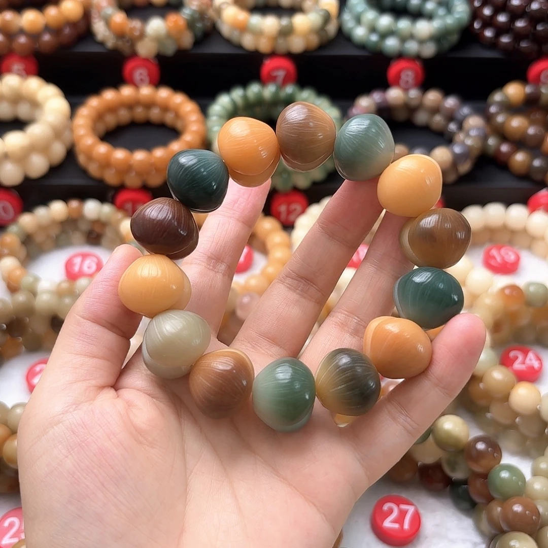 手串菩提根/象牙果桃子 已加备用珠