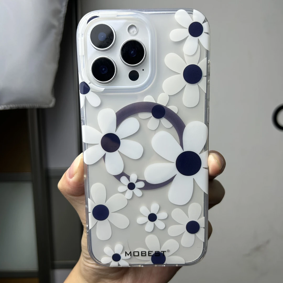 MOBEST正品适用苹果16Promax磁吸防摔满满少女粉手机壳Magsafe