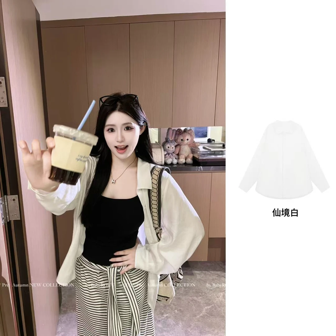【氧气呼吸】温与柔清爽柔和气质衬衣宽松舒适慵懒天丝麻衬衫