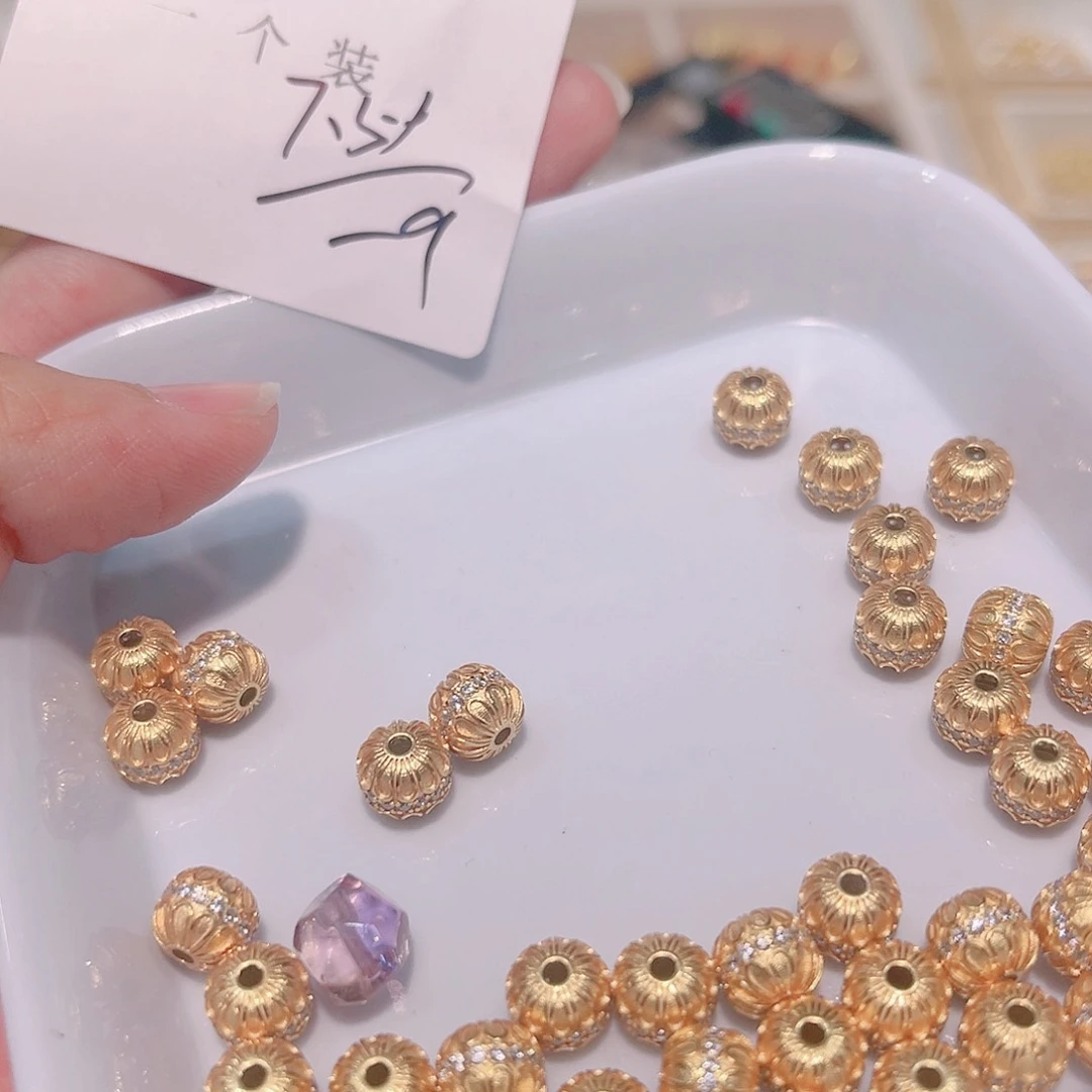 紫晶珠宝半成品银S925镀金镶嵌54