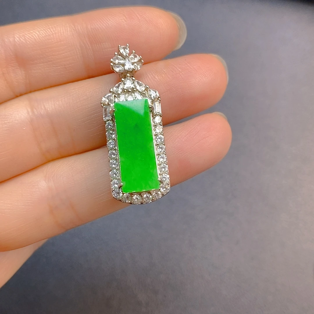 翡翠银S925镶嵌颈饰