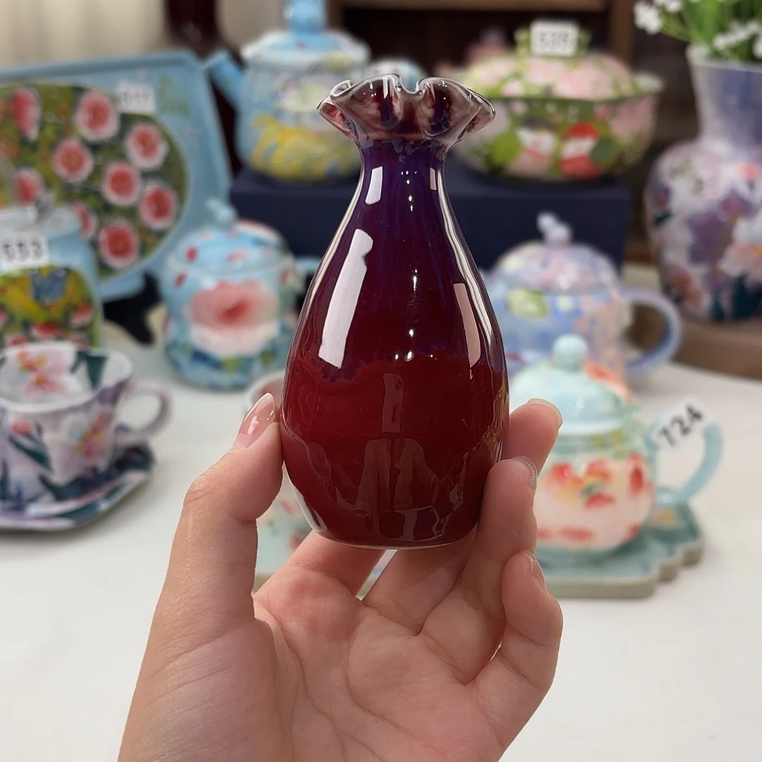 景德镇手绘高温釉下彩陶瓷茶具